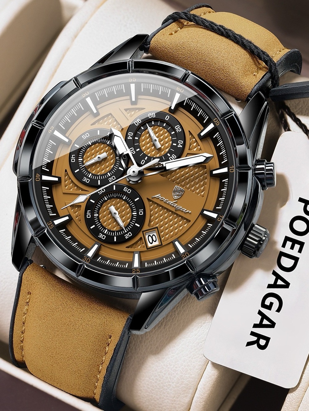 Men's Tan Chronograph Watch